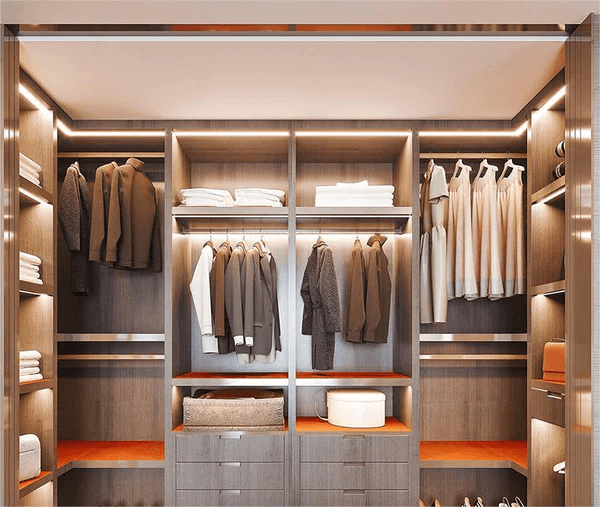 AP98-1 LED Cabinet Lights Installed in Clothes Cabinet