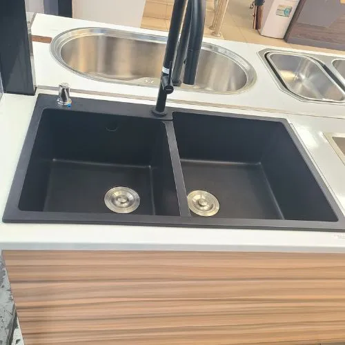 Newmatic Double Q86 Ultra Deep Bowl Kitchen Sink Display