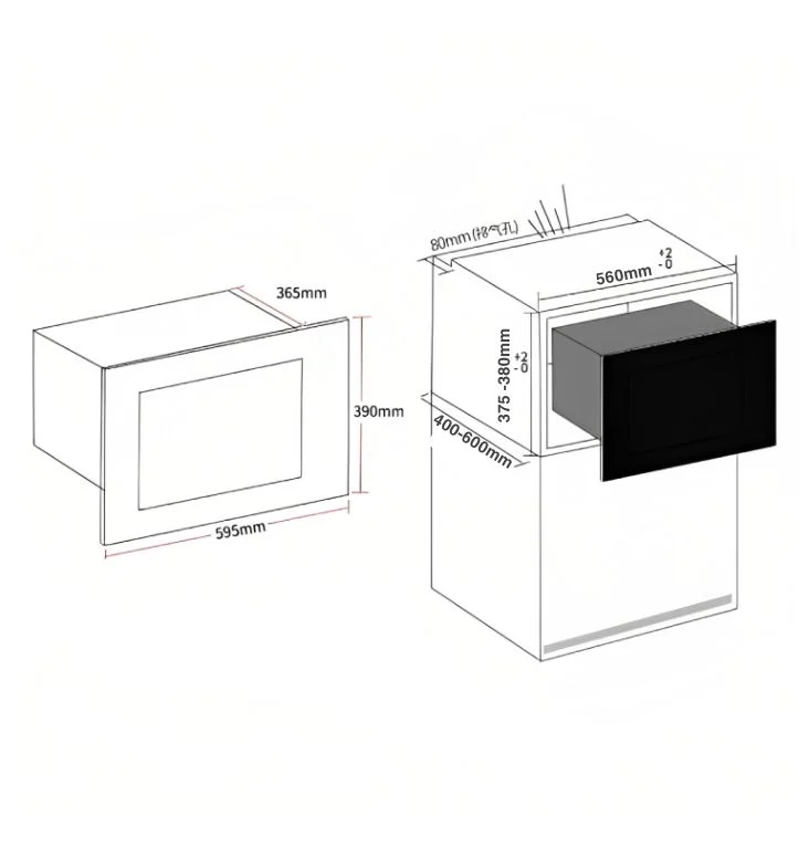 20EPM Microwave with Grill Dimensions