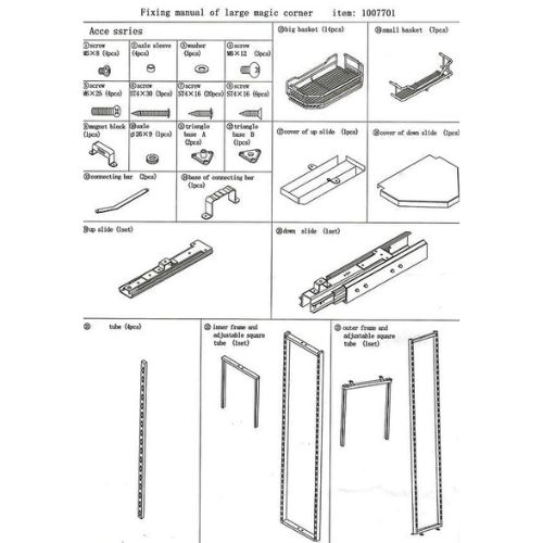 Tandem Pantry BK7090 Manual Fixing 1