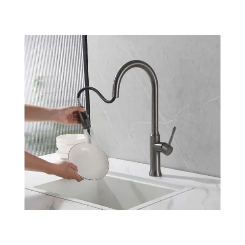 A photo of a person using T16MF Kitchen Tap